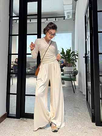 Женский стильный повседневный комплект двойка ангора Молочный, 42/44 Одесса