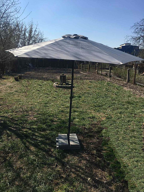 Зонт садовый пляжный 2,6 м. серый Киев - изображение 3