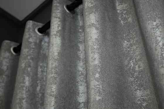 Комплект штор на люверсах VR-Textil Жаккард Sultan YL № 1212ш Серый 150х250 см 2 шт (37-0054) Киев