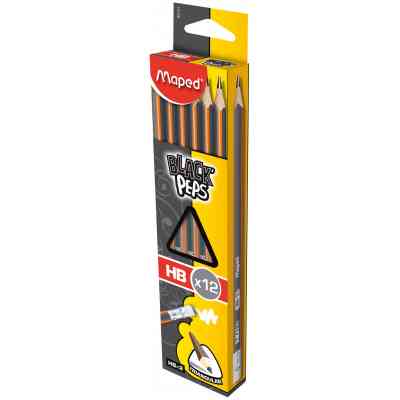Олівець графітний Maped BLACK PEPS, HB, з ластиком (MP.851721) Вінниця