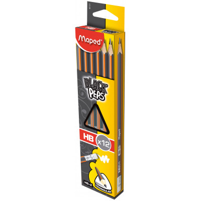 Олівець графітний Maped BLACK PEPS, HB, з ластиком (MP.851721) Вінниця - фото 2