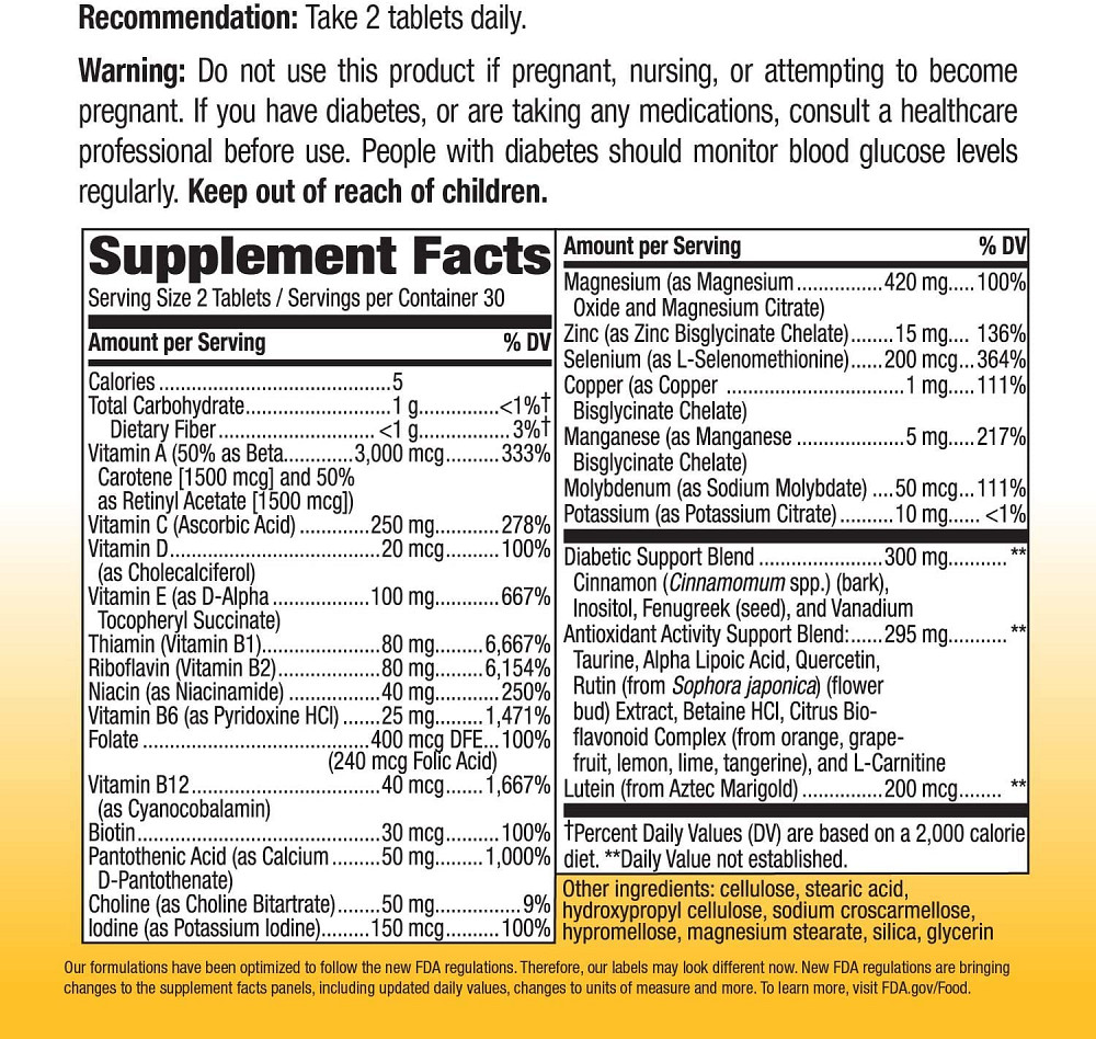 Мультивитамины для диабетиков (Completia Diabetic Multi-vitamin) 60 таблеток Київ - фото 4