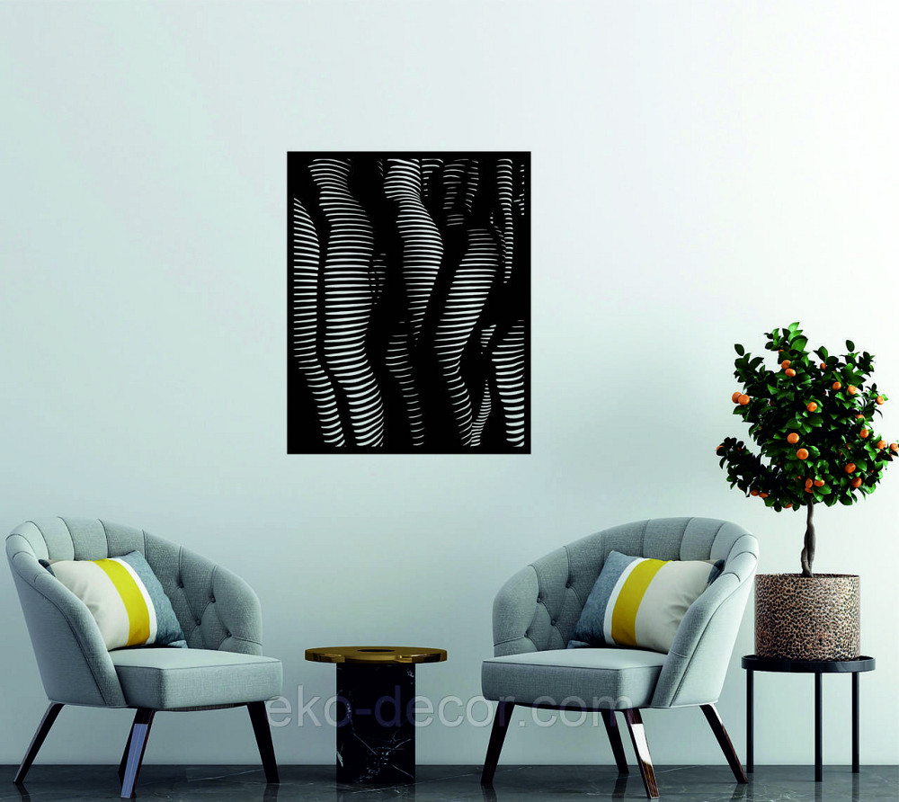 Декоративное настенное Панно «Женское тело», Декор на стену 110*88 см, Черный Киев - изображение 6