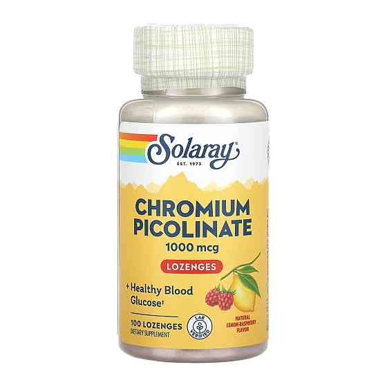 Хром пиколинат Solaray Chromium Picolinate 1000mcg 100 жев таб малина-лимон Киев