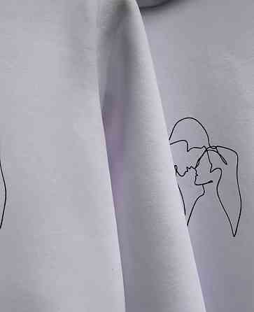 Парні толстовки з АБСТРАКТНИМ ПРИНТОМ з капюшоном і кишенькою для хлопця та дівчини Чернівці