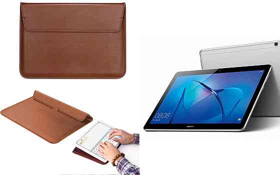 Чохол-конверт VitoCase для Huawei MediaPad M3 10, M3 Lite 10, з функцією підставки для планшета Коричневий Київ
