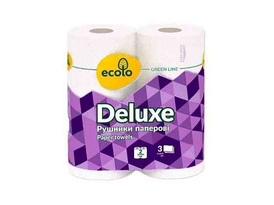 Полотенце бумажное 2рул Ecolo Deluxe 3слой Белое ТМ ECOLO Киев