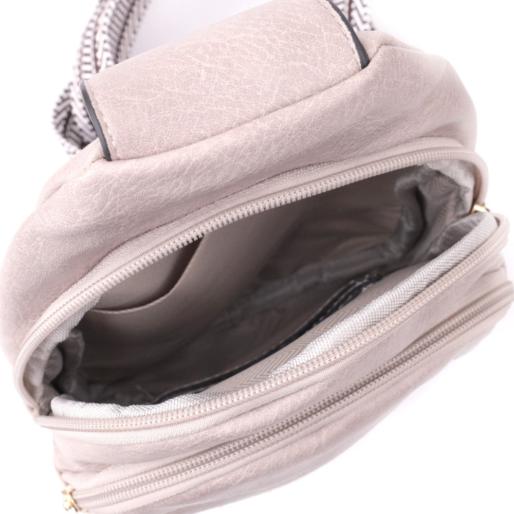 Стильная женская сумка через плечо из экокожи Vintage sale_15119 Бежевый Киев - изображение 8