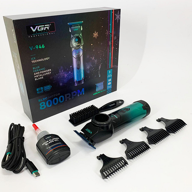 Аккумуляторный универсальный триммер для стрижки VGR V-946, Машина для стрижки в домашних условиях XM-96 Львов - изображение 7