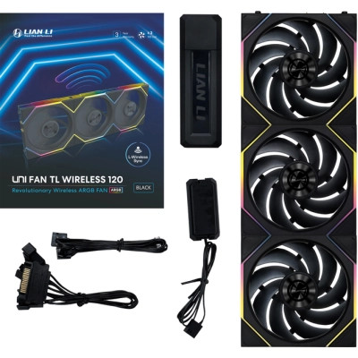 Кулер до корпусу Lian Li Uni Fan TL WIRELESS 120-3, Black (G99.12TL1W3B.00) Вінниця - фото 8