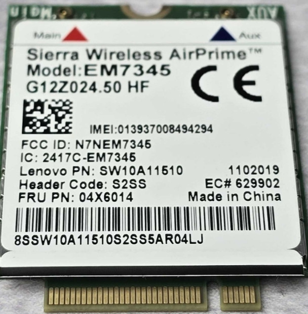 LTE модуль Lenovo EM7345 Харків - фото 1