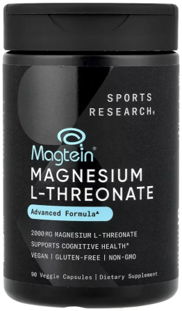 Магній 2000 мг Sports Research Magtein MAG LT 90 капс Київ