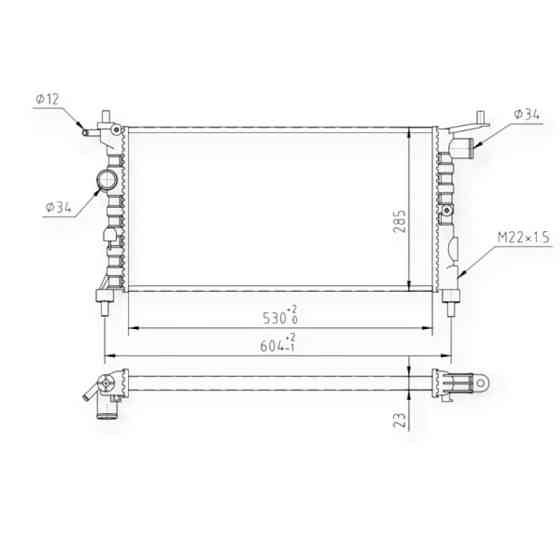 Радіатор двигуна Opel Combo 1.2, 1.4 (94-01) охолодження Мукачево