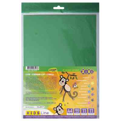 Кольоровий папір ZiBi А4, самоклеюча, 11 листів/11 кольорів (ZB.1949) Вінниця