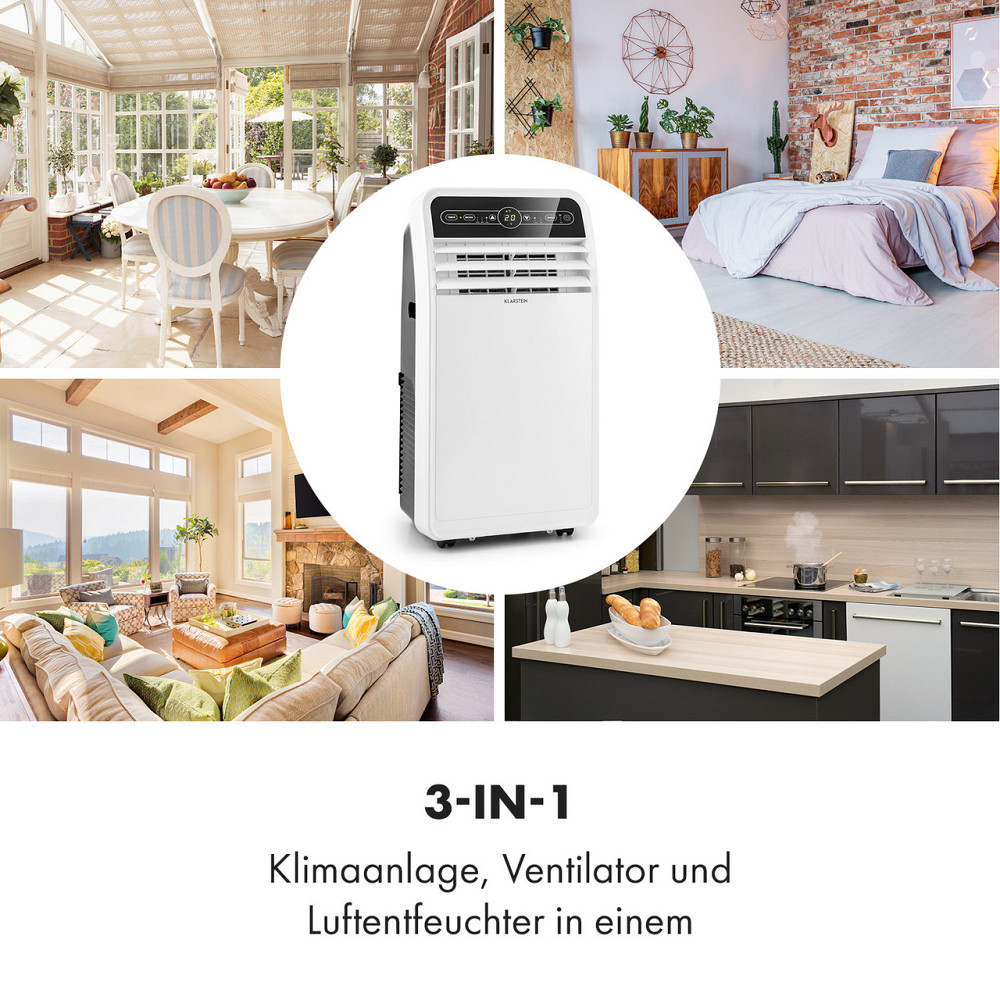 Мобильный кондиционер Metrobreeze New York 7k 7 000 BTU/2,1 кВт EEC Пульт дистанционного управления белый 7 Ровно - изображение 3