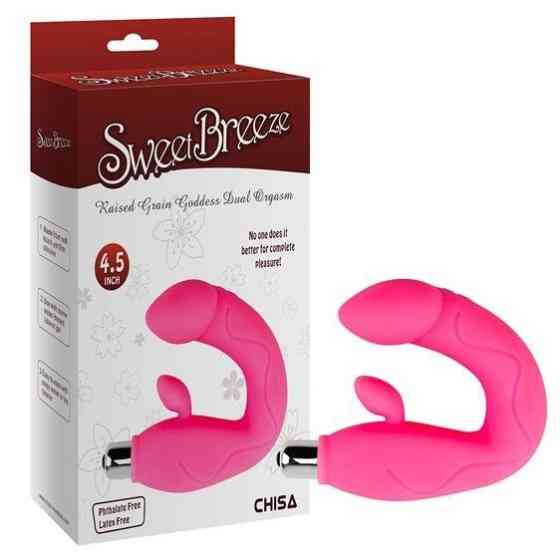 Вибратор двойной стимуляции Chisa Sweet Breeze для точки G и клитора, розовый Sex Aura Киев