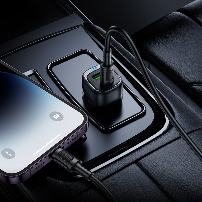 Автомобильное зарядное устройство BOROFONE BZ34B Cloud PD38W(1C1A) car charger Black Киев - изображение 6