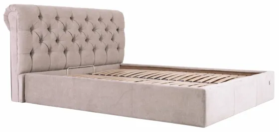 Кровать Двуспальная London Comfort 160 х 200 см Мисти Mocco С подъемным механизмом и нишей для белья Мокко Киев