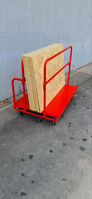 Тележка платформенная грузовая Красный 1090х750 Тележка грузовая с бортами Складская тележка Белая Церковь - изображение 7