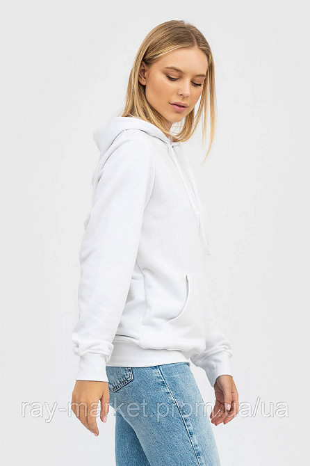 Худі базове утеплене Ray Basic жіноче біле (U0401W-White) L Київ - фото 2