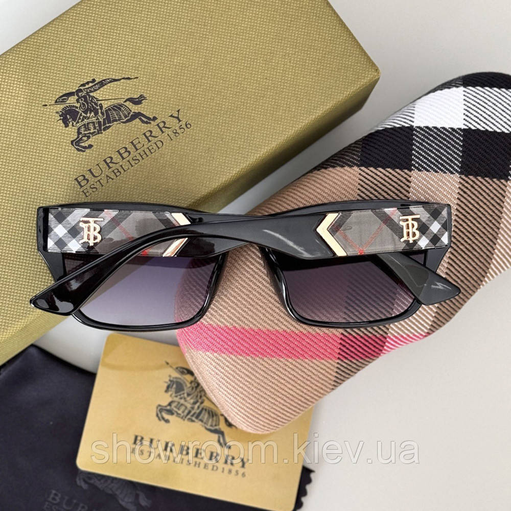 Женские брендовые солнцезащитные очки Brb (3399) черные Киев - изображение 3