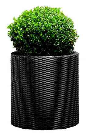 Горщик для квітів Keter 39 л. Cylinder Planter Large, сірий Київ