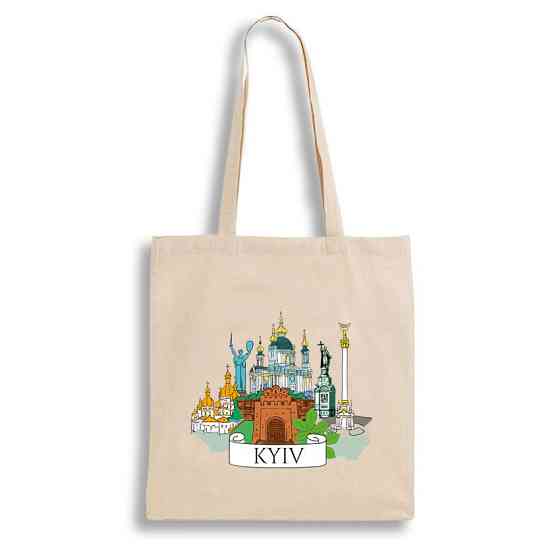 Екошопер BookOpt BK4070 "Київські пейзажі" бежевий Київ