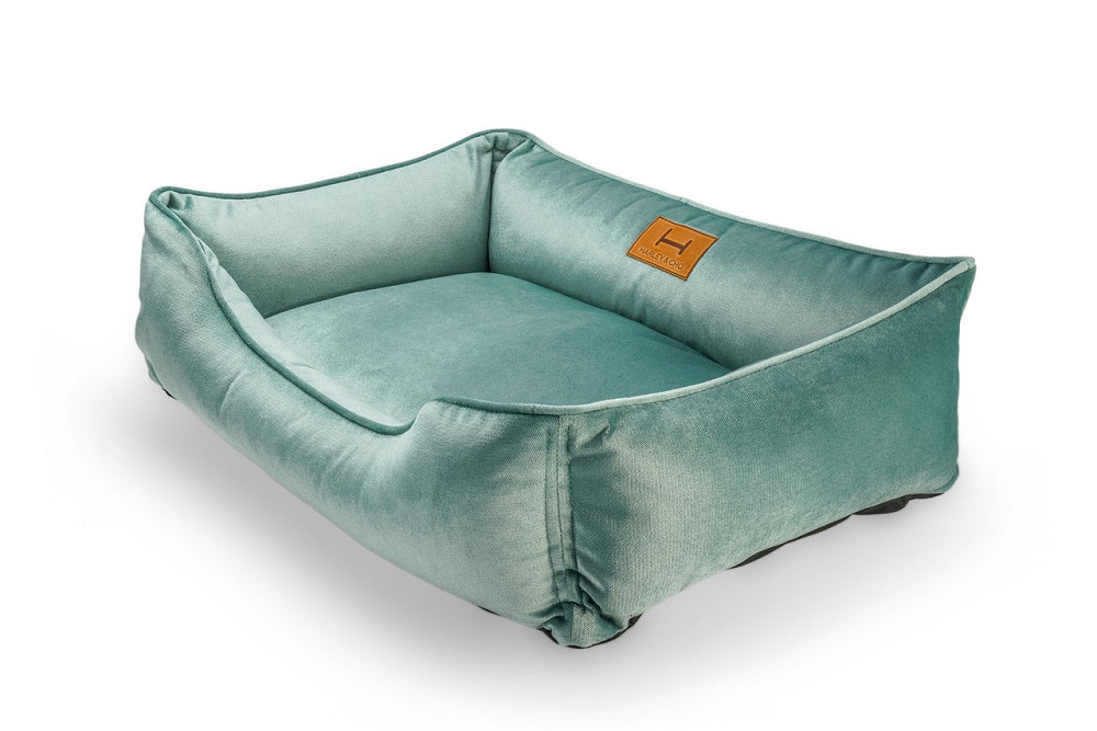 Лежак для Собак Котів та Кішок Dreamer Velour Tiffany з бортами зі знімним чохлом м'ятний м'яка лежанка Одеса - фото 2