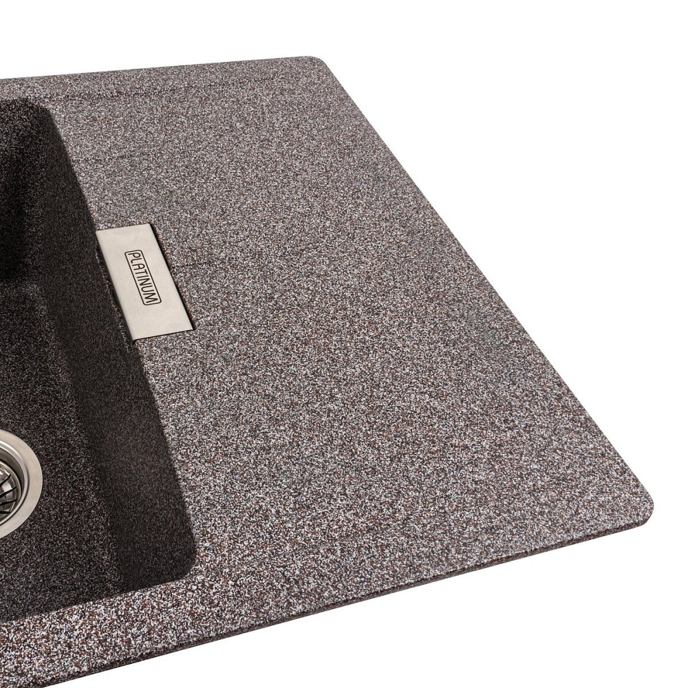 Гранітна мийка для кухні Platinum 6250 ZIRKONE матовий Мікс Коломия - фото 4