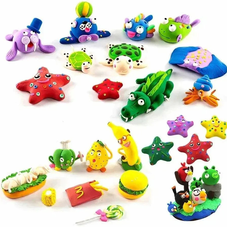 Воздушный пластилин поделки 24 шт, Легкий воздушный пластилин Детский наборы для лепки CY-93 Киев - изображение 10