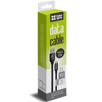 Дата кабель USB 2.0 AM to Micro 5P 1.0m black ColorWay (CW-CBUM002-BK) Винница - изображение 3