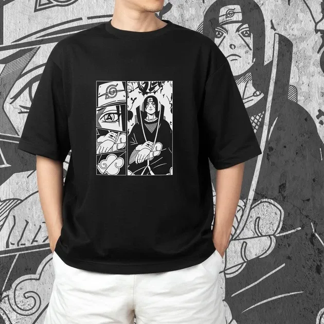 Футболка мужская с принтом Наруто Ітачі Учіха Balck Edition Размер 48 Anime0303 Днепр - изображение 3