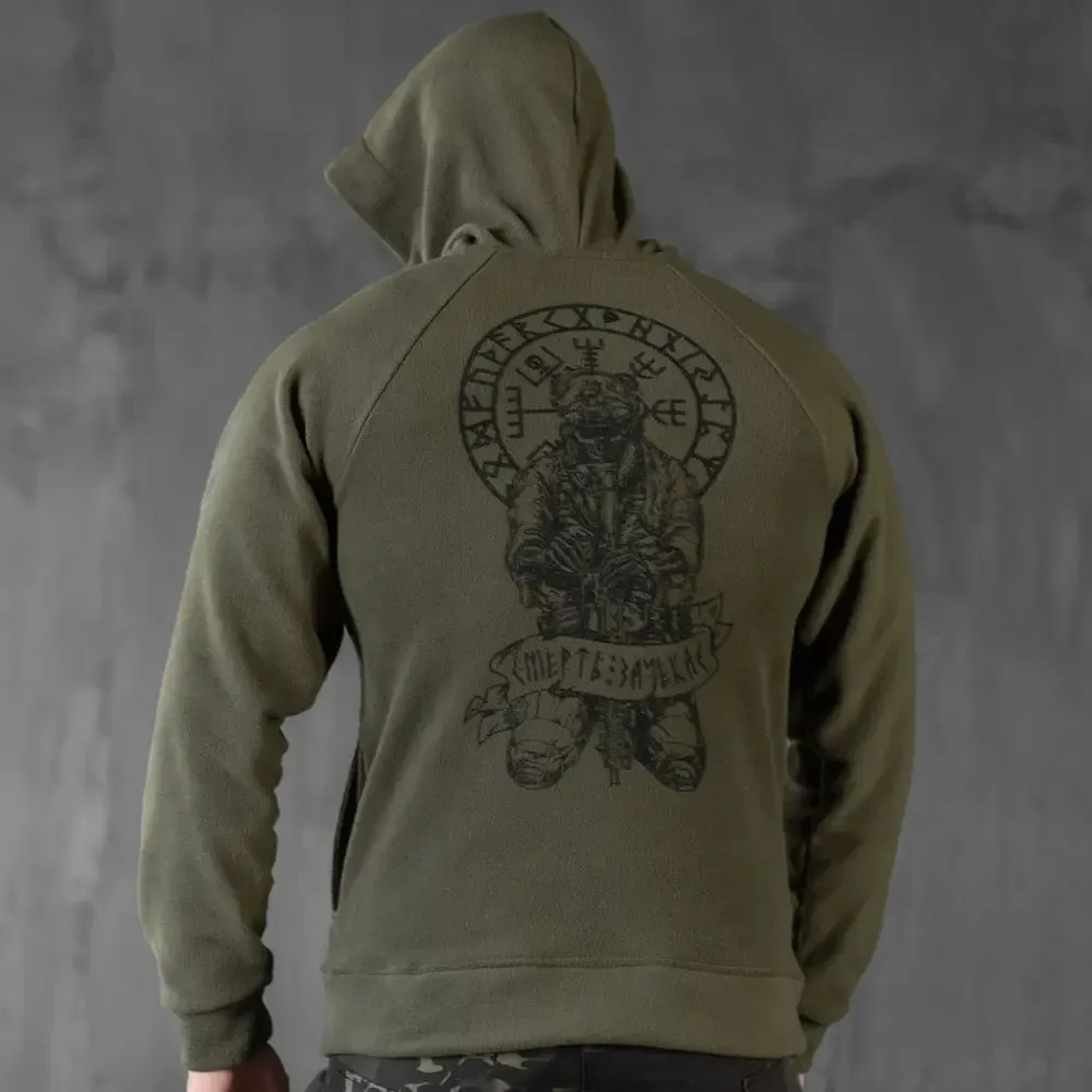 Худи флисовый тактические мужской теплый руны олива с капюшоном флиска для зимы XXL Одесса - изображение 1