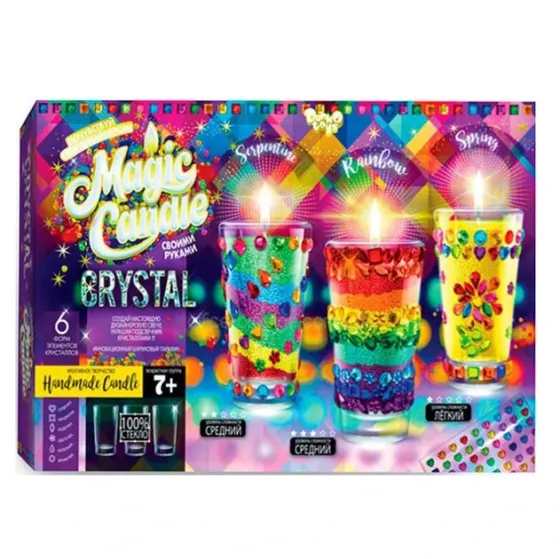 Набір креативної творчості "MAGIC CANDLE CRYSTAL"парафінові свічки своїми руками (5), шт Київ