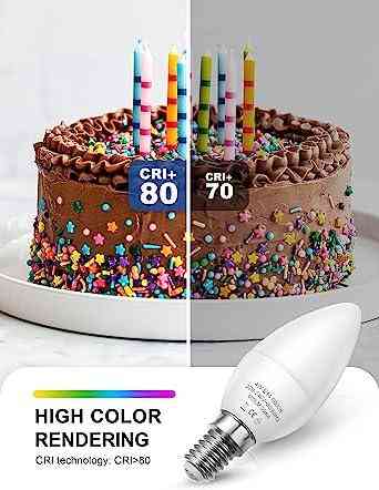 LED лампа-свеча Fulighture E14 C11 4 Вт 400 лм 6000K, аналог 40 Вт, холодный белый свет, 1 шт Киев