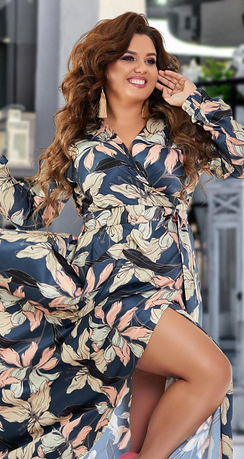 Подовжене плаття на запах великого розміру (50) Київ - фото 4