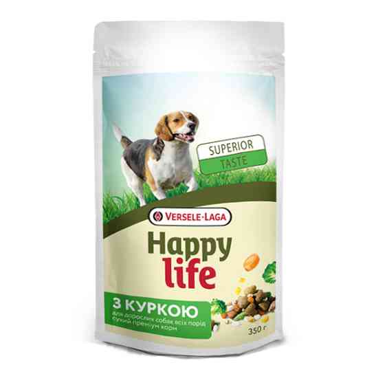 Happy Life Adult Dinner with Chicken ХЕППИ ЛАЙФ УЖИН КУРИЦА С ОВОЩАМИ сухой премиум корм для собак всех пород Киев