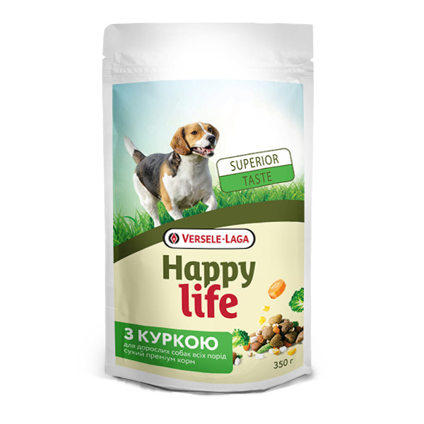 Happy Life Adult Dinner with Chicken ХЕППИ ЛАЙФ УЖИН КУРИЦА С ОВОЩАМИ сухой премиум корм для собак всех пород Киев - изображение 1