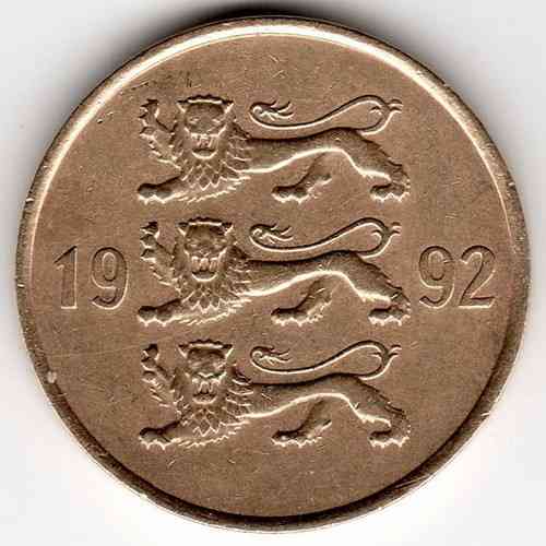 Естонія 20 синтів, 1992-1996(БС) Полтава