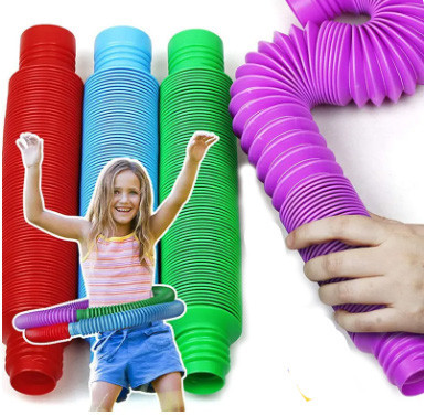 Антистресс для детей светится 6 шт Поп Тюб Pop Tube Киев - изображение 1