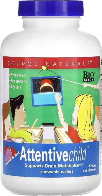 Дитячі вітаміни для мозгу Source Naturals Attentive Child 120 жев таб Київ - фото 1