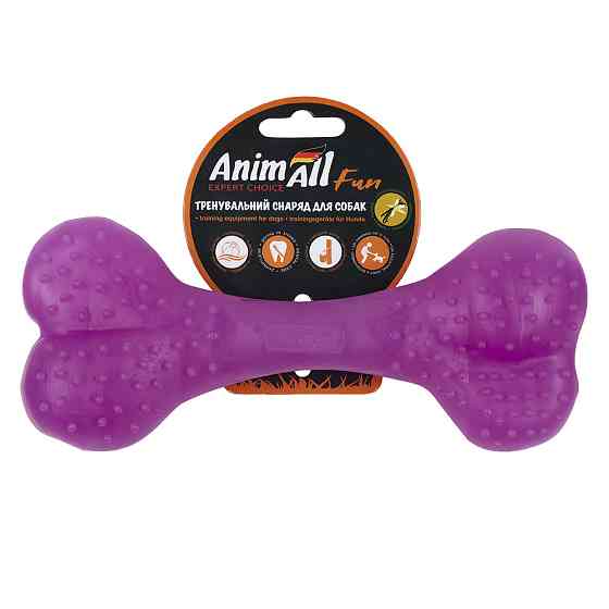Іграшка AnimAll Fun кістка для собак, фіолетова, 25 см Київ