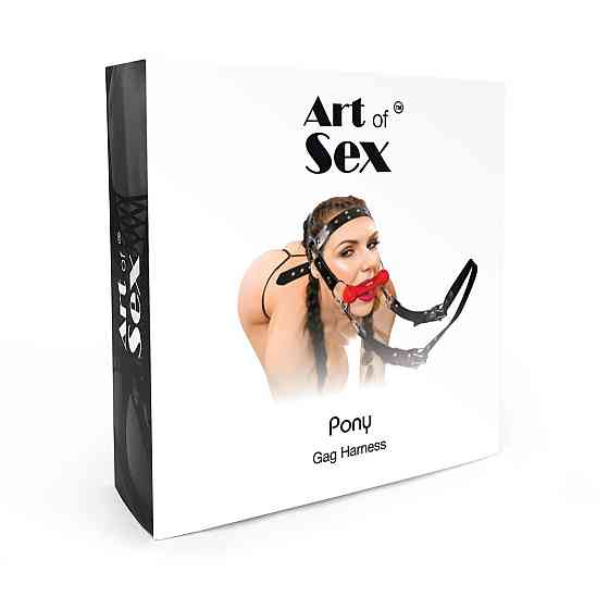 БДСМ кляп-упряжка Art of Sex - BDSM Gag Harness Pony Sex Aura Київ