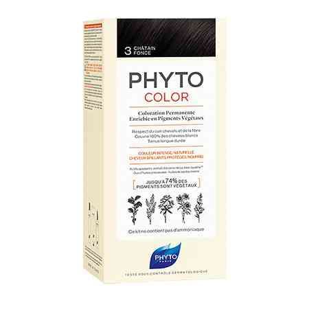 Фіто Фітоколор Безаміачна крем-фарба для волосся Phyto PhytoColor Coloration Permanente 3 Темний шатен 112 мл Дніпро