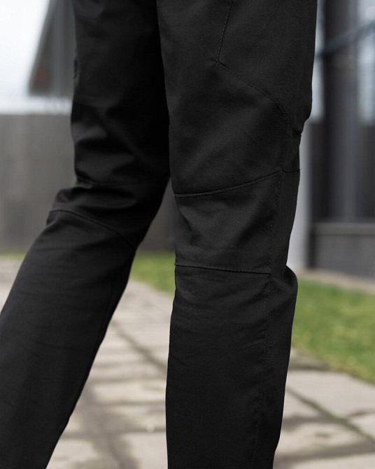 Штани карго чоловічі чорні базові котонові Pobedov Skystone Київ - фото 8