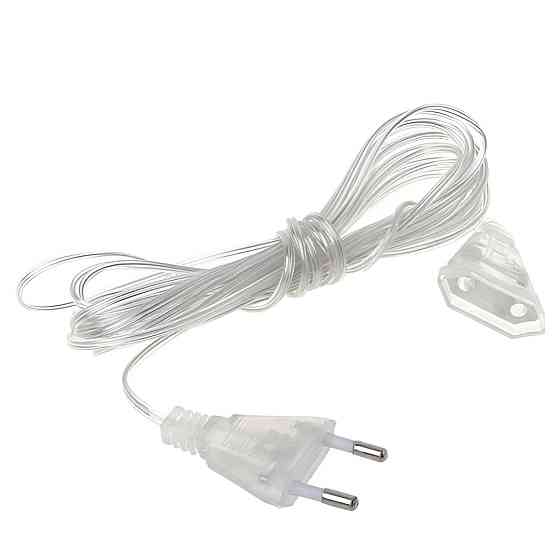 Подовжувач для гірлянд 5 метрів прозорий дріт 220V 5МTR Коломия