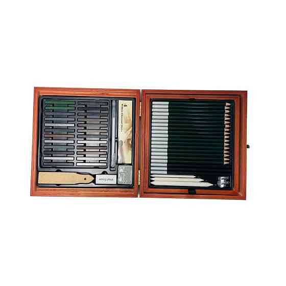 Набор для рисования и живописи на 58 предметов аксессуары для рисования и эскизов художественный профессиональный Каменец-Подольский