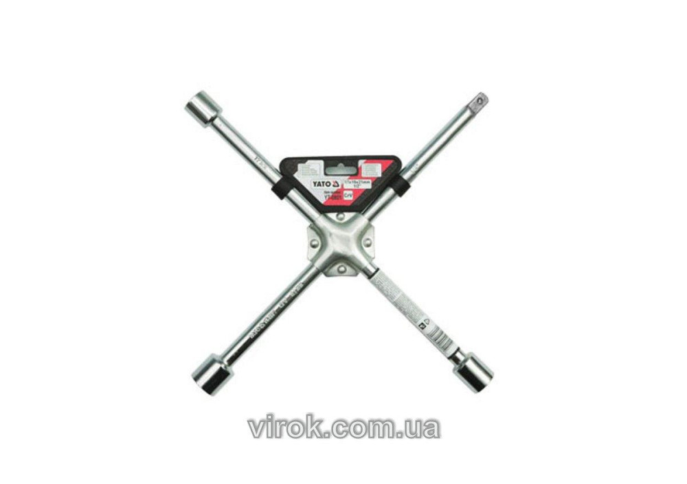 Ключ для коліс хрестоподібний YATO 17х19х21x1/2" зміцнений  [10] Одеса - фото 1