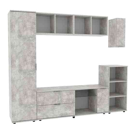 Стенка в гостиную Ketrin-1, Бетон, 2240х425х1880 Львов