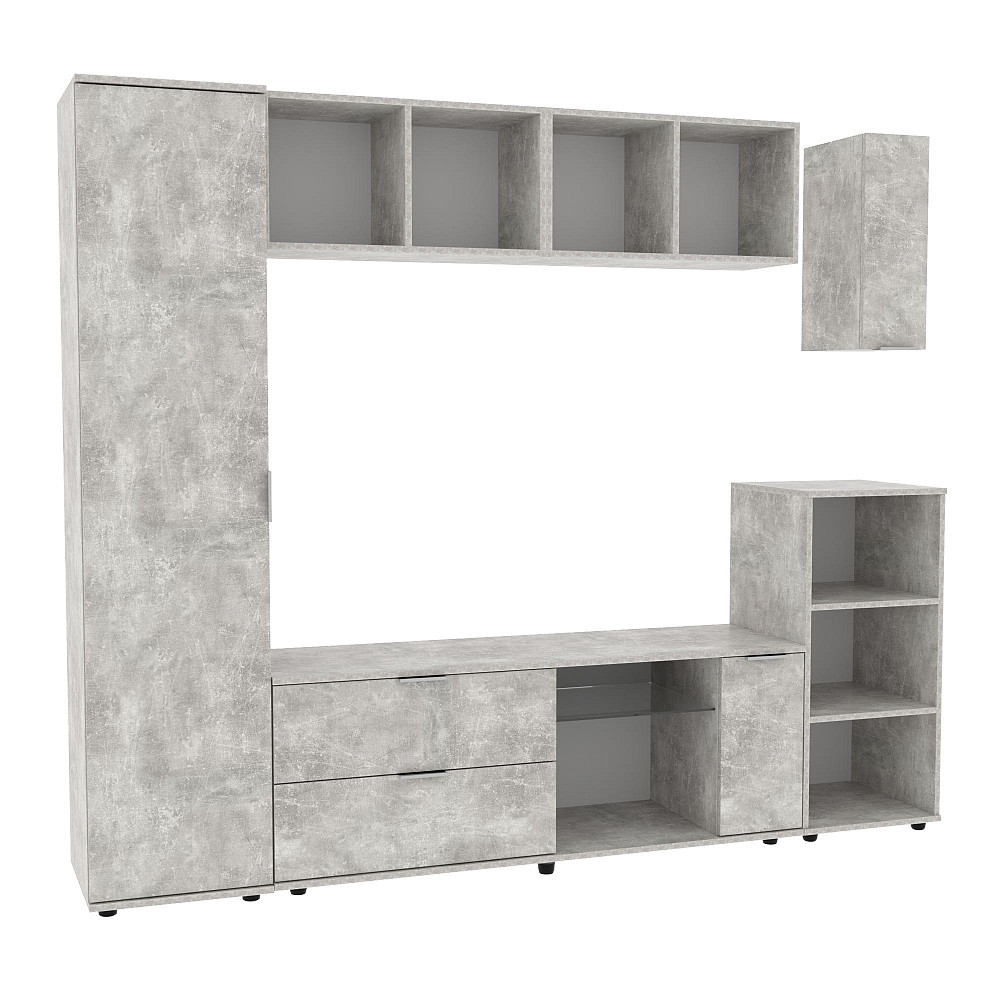 Стінка у вітальню Ketrin-1, Бетон, 2240х425х1880 Львів - фото 1